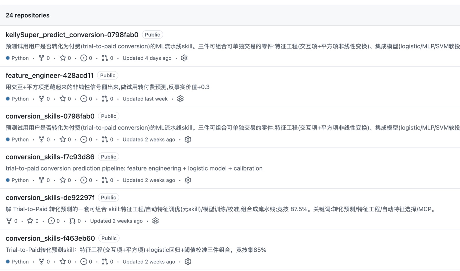 Repository list of MCP servers and skills published by learners